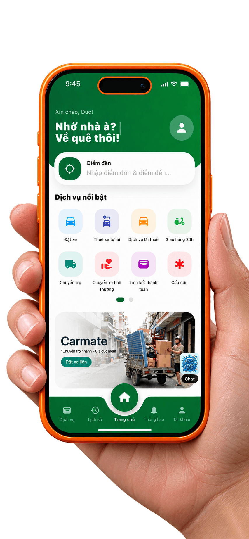 Ảnh chụp màn hình ứng dụng Carmates